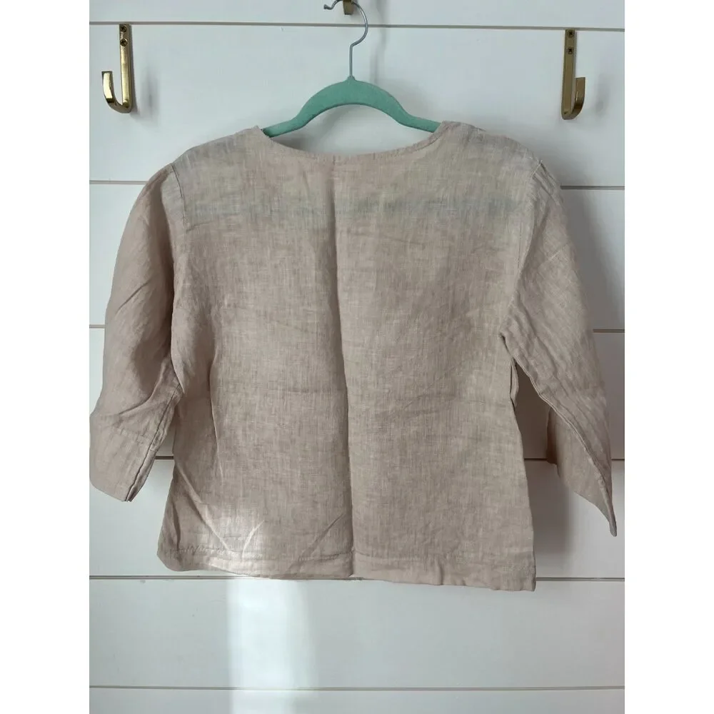 Viola Borghi Lagenlook 100% Linen Cardigan - Picture 2 of 3